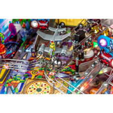 Playfield detail of the Teenage Mutant Ninja Turtles pinball machine.