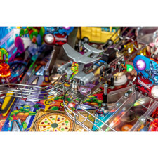 Playfield detail of the Teenage Mutant Ninja Turtles pinball machine.
