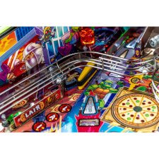 Playfield detail of the Teenage Mutant Ninja Turtles pinball machine.