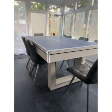 The Amalfi II in White with Tennis table top.