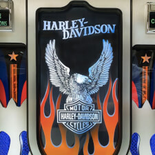 Rock-Ola Harley Davidson Flames Aluminium CD Jukebox Eagle 