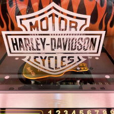 Rock-Ola Harley Davidson Flames Aluminium CD Jukebox Glass