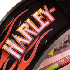 Rock-Ola Harley Davidson Flames Aluminium CD Jukebox Light