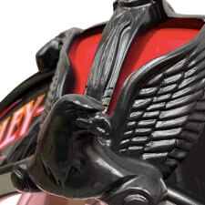 Rock-Ola Harley Davidson Flames Aluminium CD Jukebox Wood Eagle