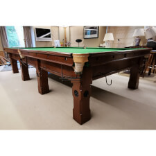 The vintage snooker table.