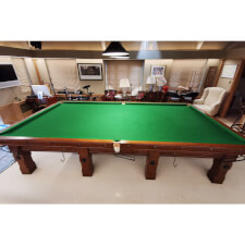 The vintage snooker table.