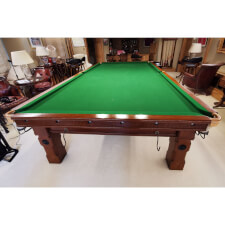 The vintage snooker table.