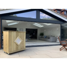 The Diamond Outdoor bar in a garden.