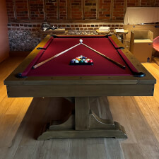 The eye-catching leg design of the Wyoming slate bed pool table!