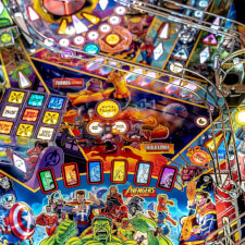 The Avengers Infinity Quest Premium Pinball Machine Cabinet Graphics.