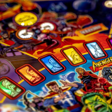 The Avengers Infinity Quest Premium Pinball Machine Artwork Close Up.