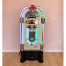 The 128V with optional jukebox stand.