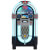 Pureline 105 Retro Jukebox in black with blue lights