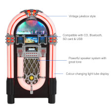Pureline 105 Retro Jukebox features.