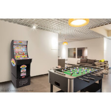 The Arcade1Up riser in use.