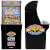 The Street-Fighter 2 arcade machine front and side.