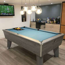 The Blackball pool table in silver oak.