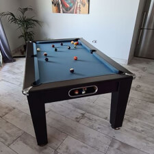 The Blackball edinburgh pool table in black.