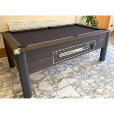 The Heywood Match slate bed pool table installed in a room.