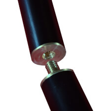 The brass cue joint.