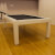 The Black Imperio pool table in white finish.
