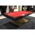 The Volcano Slate Bed pool table in black installed.
