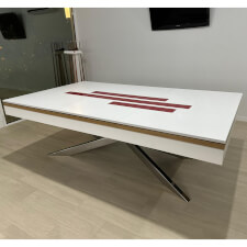 The Spider Slate Bed pool table in a room with top.