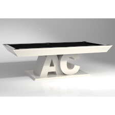 The ABC slate bed pool table in white.