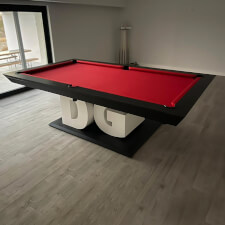 The ABC slate bed pool table in black.