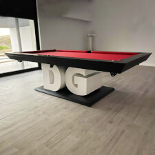 The ABC slate bed pool table in black.