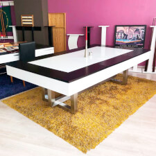 The Pixel slate bed pool table in with square top