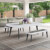 Pureline California Outdoor/Indoor pool dining table in White.