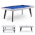 The California in pool, dining and table tennis configurations in White finish.