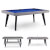 The California in pool, dining and table tennis configurations in Stone finish.