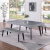 The California in Storm Grey finish with tops and optional benches.