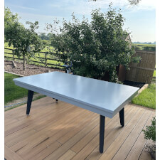 The California in Storm Grey with tabletop fitted.