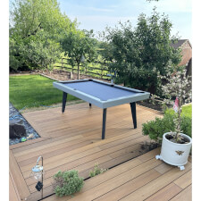 The California in Storm Grey with tabletop fitted.