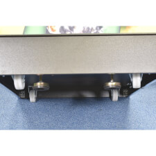 Castor wheels & screw-down stoppers.