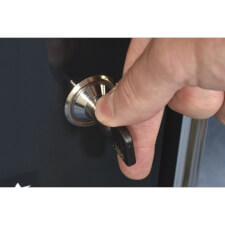 Double locks on the front access hatch.