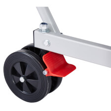 Castor wheel with brake.