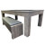 The Berlin Air Hockey dining table with bench.