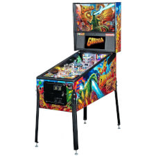 Stern Godzilla Premium pinball machine side.