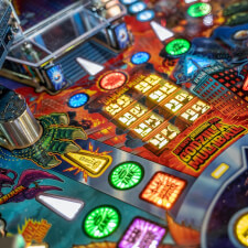 Stern Godzilla Premium pinball machine artwork details.