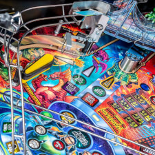Stern Godzilla Premium pinball machine playfield details.