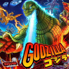 Stern Godzilla Limited Edition pinball machine graphics.