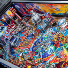 Stern Godzilla Limited Edition pinball machine playfield.