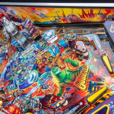 Stern Godzilla Limited Edition pinball machine playfield features.