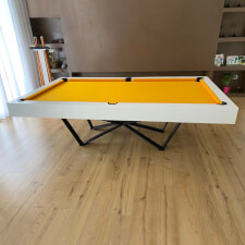 The Scorpion slate bed pool table installed in a room.