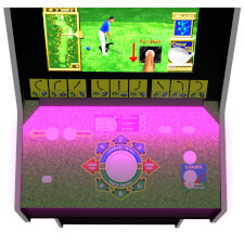 The Golden Tee controls with glow.
