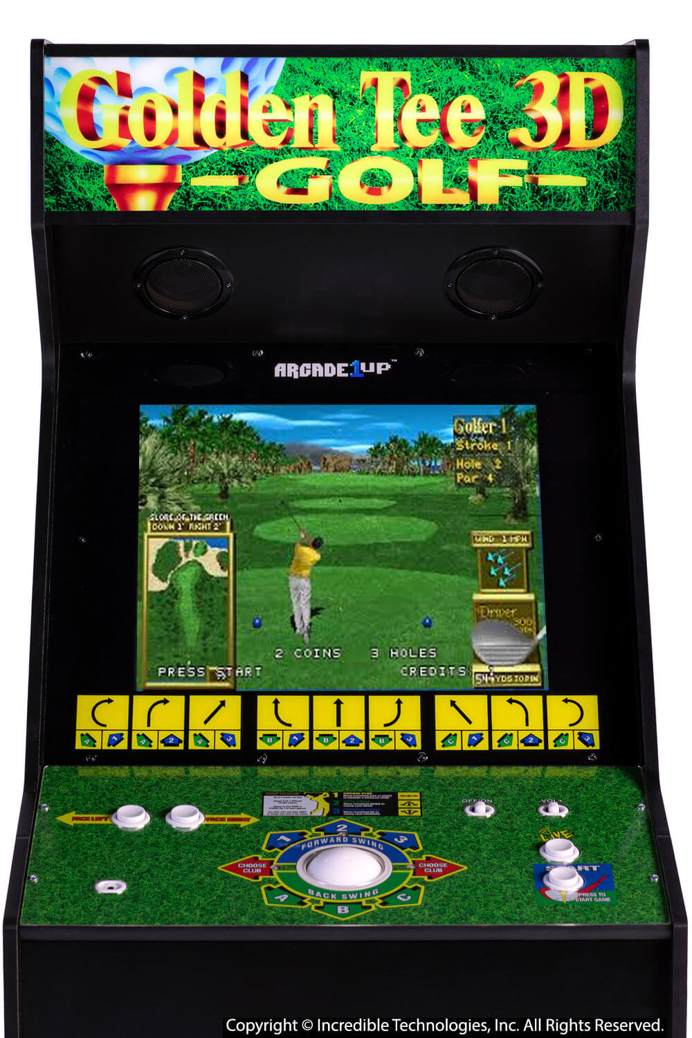 Golden Tee 3D Full Size Arcade Machine by Arcade1up 8 in 1